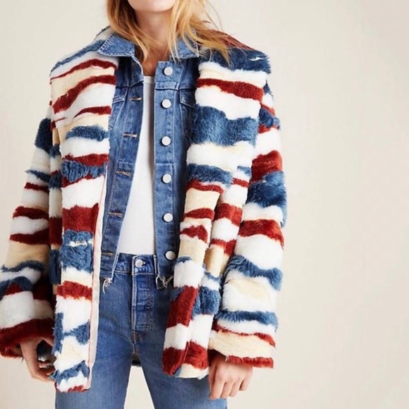 Anthropologie Jackets & Blazers - Anthropologie Leona Faux Fur Coat: Never Worn!